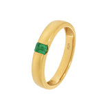 Emerald Gold Band Ring-Charlotte Sayers Antique Jewellery