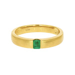 Emerald Gold Band Ring-Charlotte Sayers Antique Jewellery