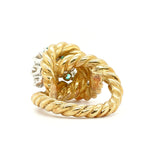 Emerald and Diamond Cocktail Ring-Charlotte Sayers Antique Jewellery