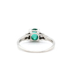 Emerald and Diamond Ring-Charlotte Sayers Antique Jewellery