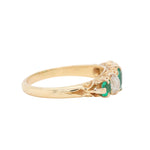 Emerald and Diamond Ring-Charlotte Sayers Antique Jewellery