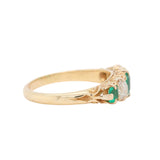 Emerald and Diamond Ring-Charlotte Sayers Antique Jewellery