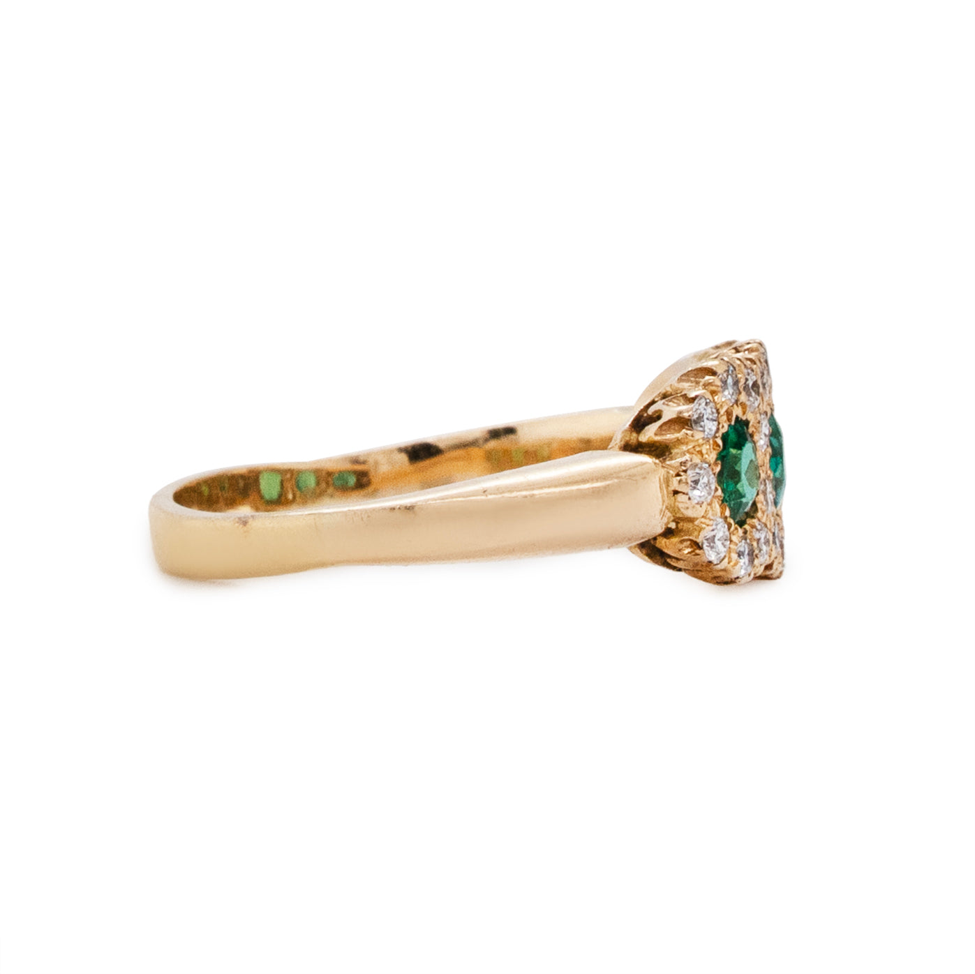 Emerald and Diamond Ring-Charlotte Sayers Antique Jewellery