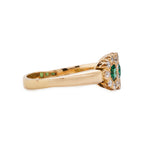 Emerald and Diamond Ring-Charlotte Sayers Antique Jewellery