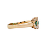 Emerald and Diamond Ring-Charlotte Sayers Antique Jewellery