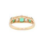 Emerald and Diamond Ring-Charlotte Sayers Antique Jewellery
