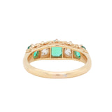 Emerald and Diamond Ring-Charlotte Sayers Antique Jewellery