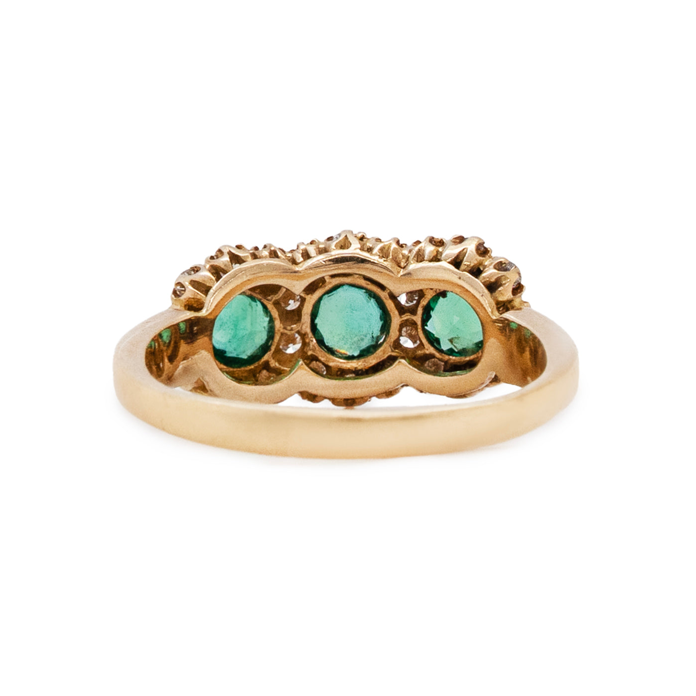 Emerald and Diamond Ring-Charlotte Sayers Antique Jewellery