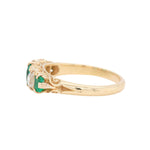 Emerald and Diamond Ring-Charlotte Sayers Antique Jewellery