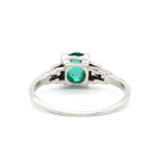 Emerald and Diamond Ring-Charlotte Sayers Antique Jewellery