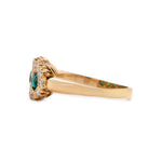 Emerald and Diamond Ring-Charlotte Sayers Antique Jewellery
