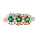 Emerald and Diamond Ring-Charlotte Sayers Antique Jewellery