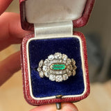 Emerald and Diamond Victorian Ring-Charlotte Sayers Antique Jewellery