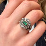 Emerald and Diamond Victorian Ring-Charlotte Sayers Antique Jewellery