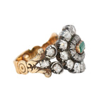 Emerald and Diamond Victorian Ring-Charlotte Sayers Antique Jewellery
