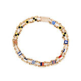 Enamel Maritime Signal Flag Bracelet-Charlotte Sayers Antique Jewellery