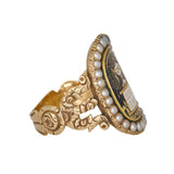 Enamel Memorial ring-Charlotte Sayers Antique Jewellery
