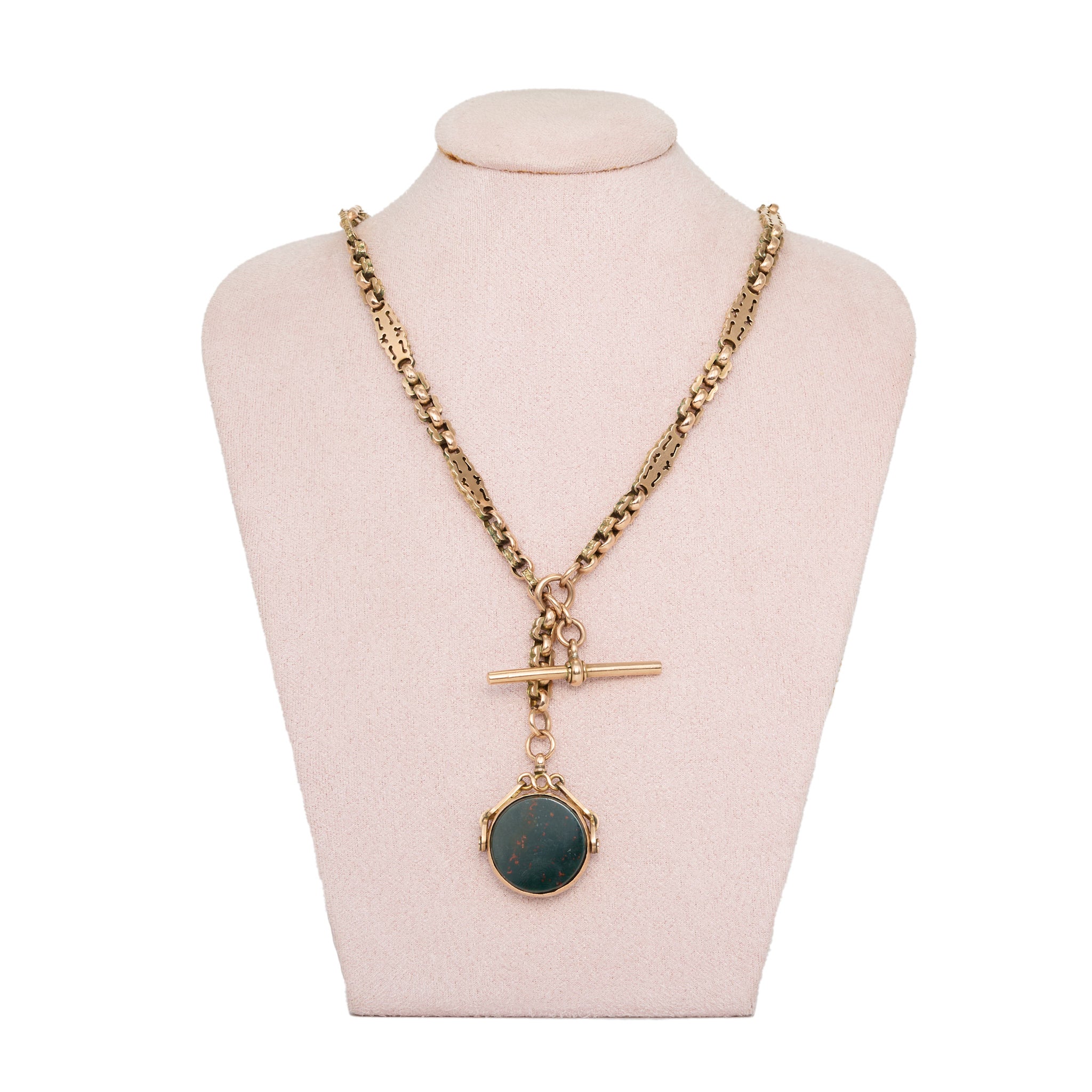 Engraved Link Albert Chain-Charlotte Sayers Antique Jewellery