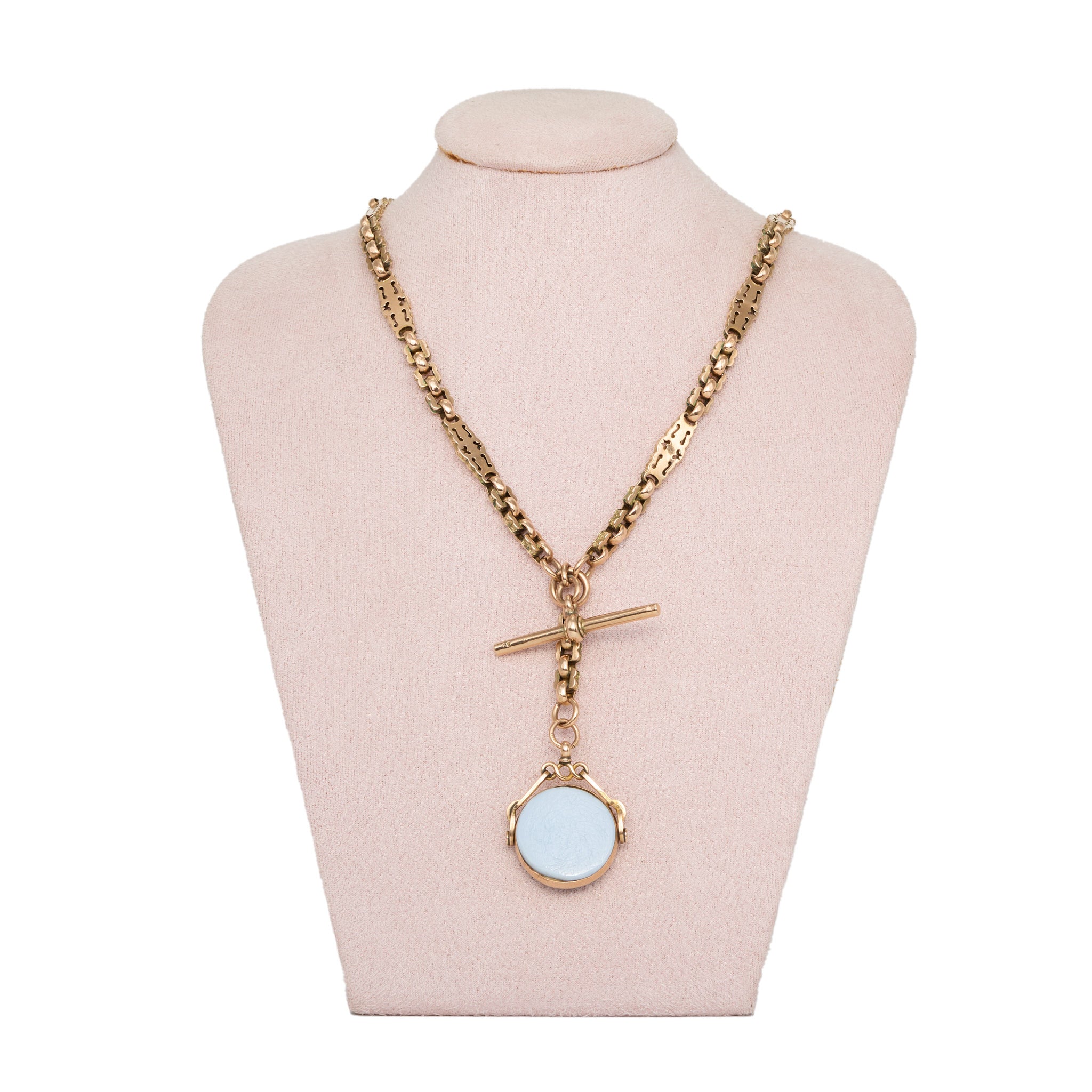 Engraved Link Chain-Charlotte Sayers Antique Jewellery