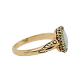 Opal Diamond Garnet Ring