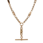 Fancy Link 9ct Gold Albert Chain-Charlotte Sayers Antique Jewellery