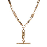 Fancy Link 9ct Gold Albert Chain-Charlotte Sayers Antique Jewellery