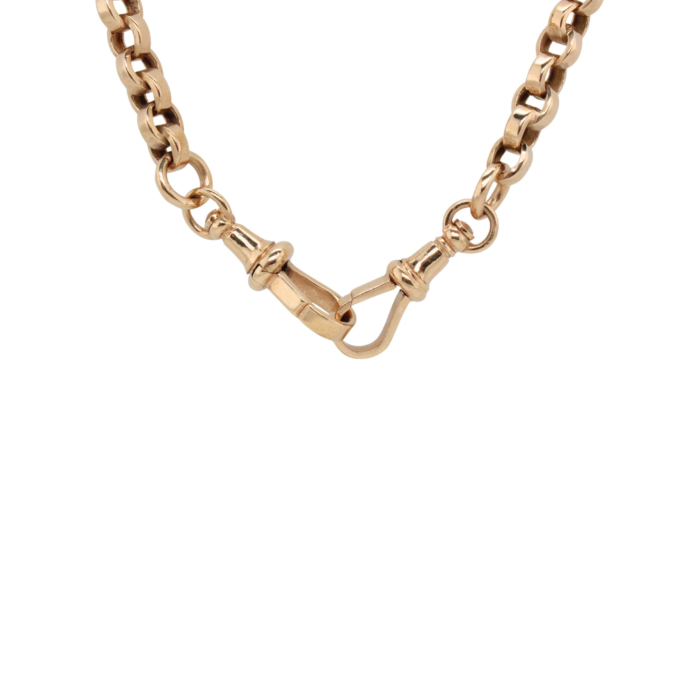 Fancy Link 9ct Gold Albert Chain-Charlotte Sayers Antique Jewellery