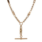 Fancy Link 9ct Gold Albert Chain-Charlotte Sayers Antique Jewellery