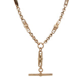 Fancy Link 9ct Gold Albert Chain-Charlotte Sayers Antique Jewellery