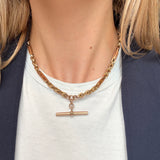 Fancy Trombone Link Albert Chain-Charlotte Sayers Antique Jewellery