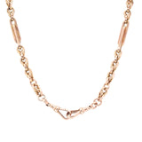 Fancy Trombone Link Albert Chain-Charlotte Sayers Antique Jewellery
