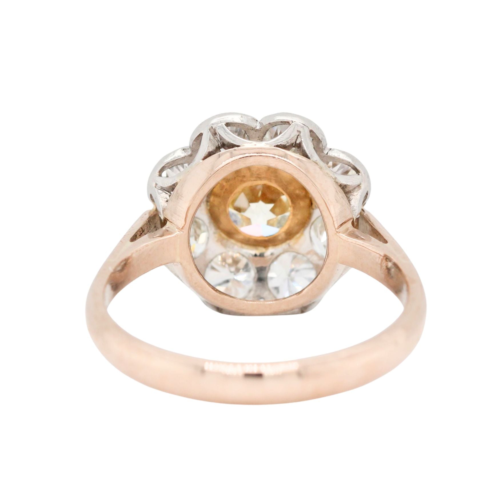 Fancy Yellow Diamond Cluster Ring-Charlotte Sayers Antique Jewellery