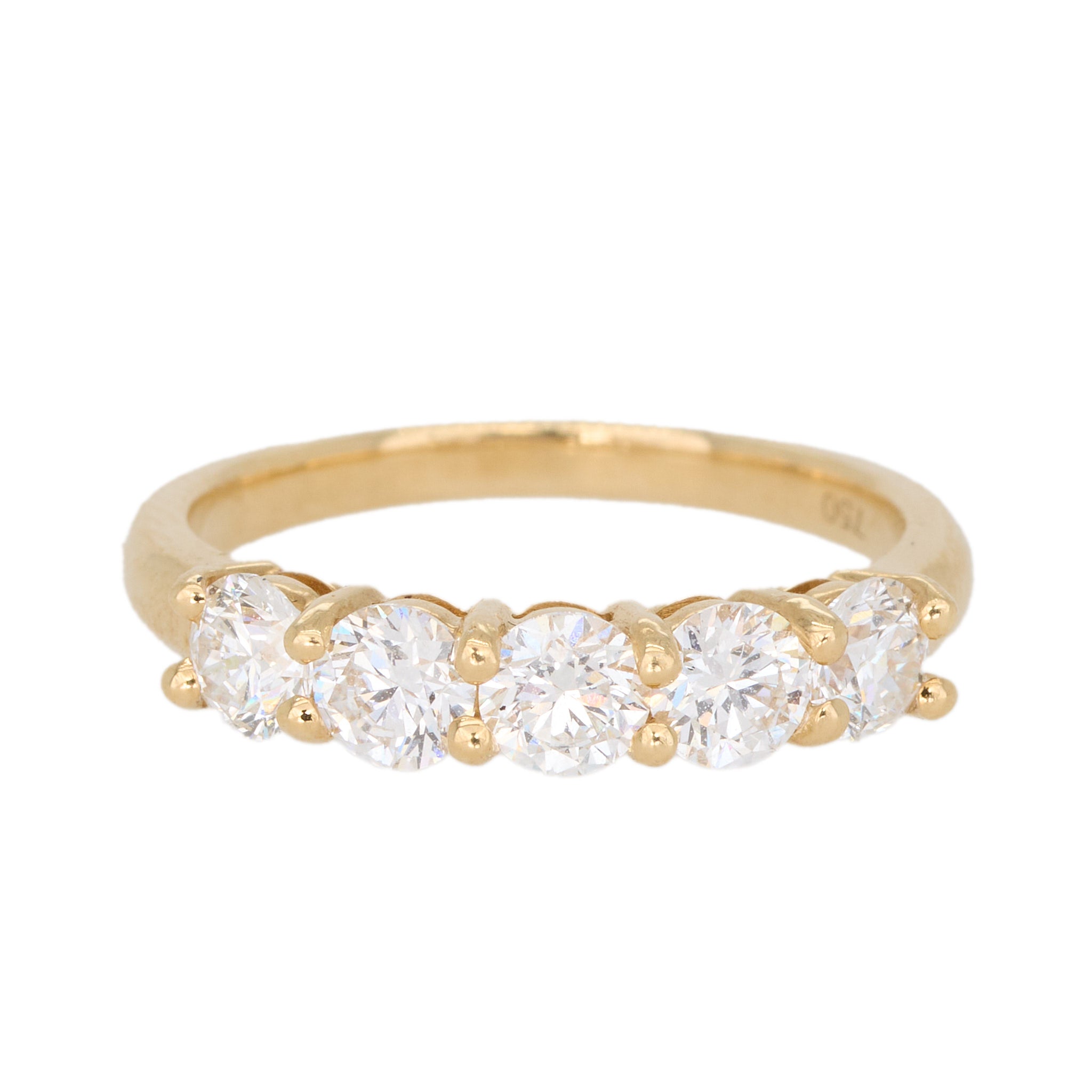 Five Stone Diamond Ring-Charlotte Sayers Antique Jewellery