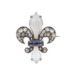 Fleur de Lys Brooch-Charlotte Sayers Antique Jewellery