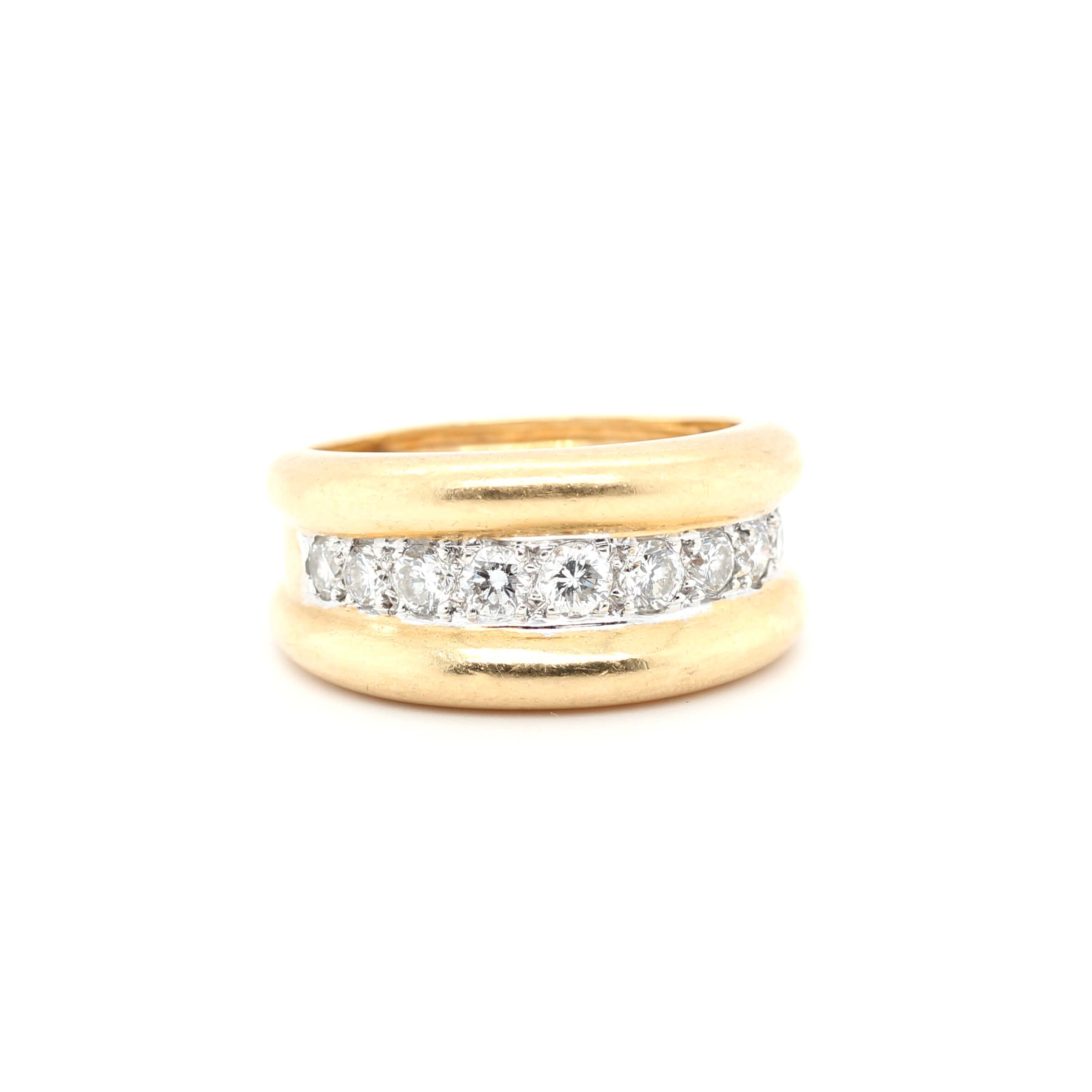 French Diamond Band Ring-Charlotte Sayers Antique Jewellery