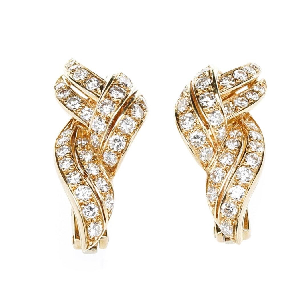 French Diamond Earrings-Charlotte Sayers Antique Jewellery