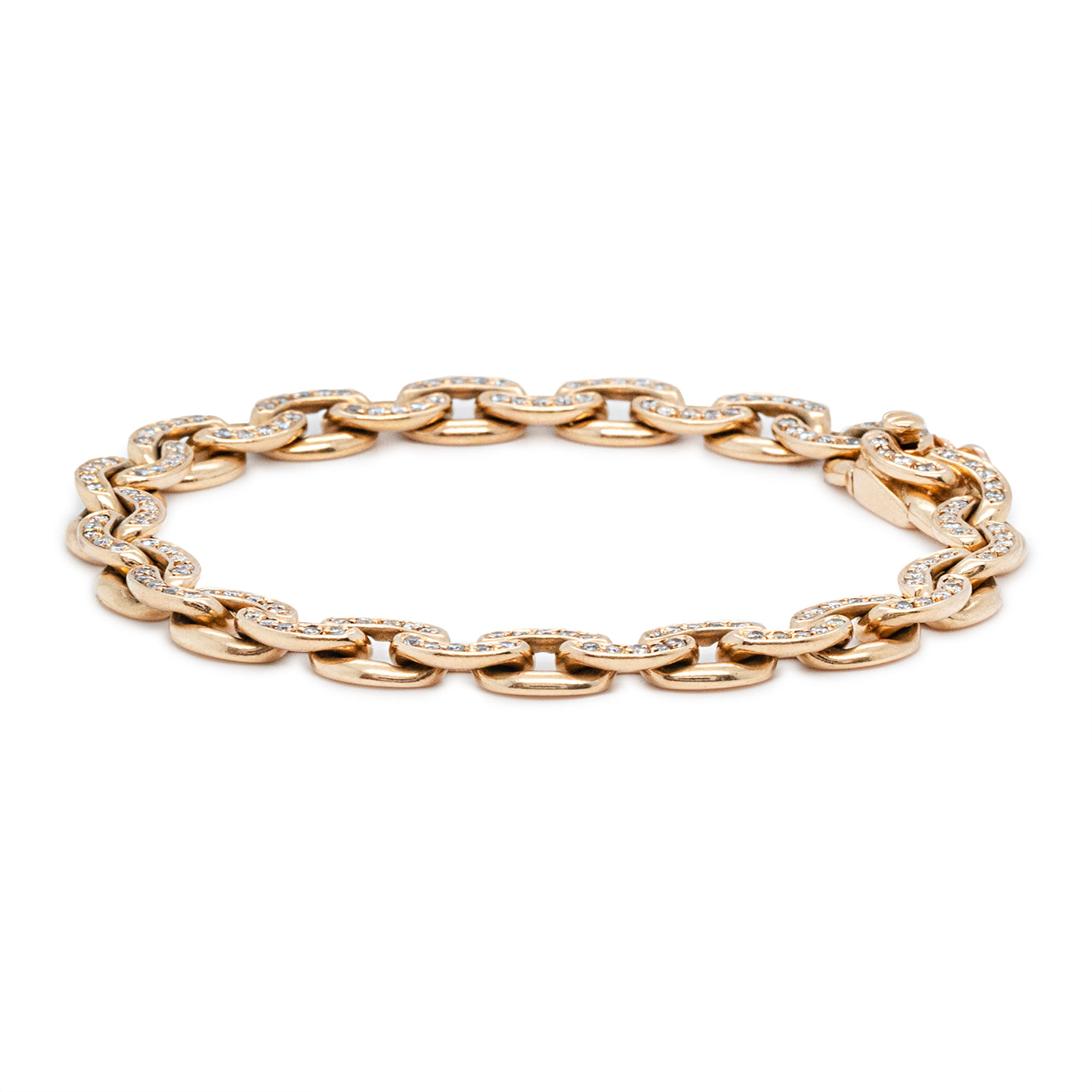 French Diamond and Gold Bracelet-Charlotte Sayers Antique Jewellery