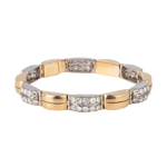 French Gold, Platinum & Diamond Bracelet-Charlotte Sayers Antique Jewellery