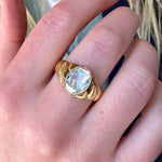 French Rose Cut Diamond Gents Ring-Charlotte Sayers Antique Jewellery