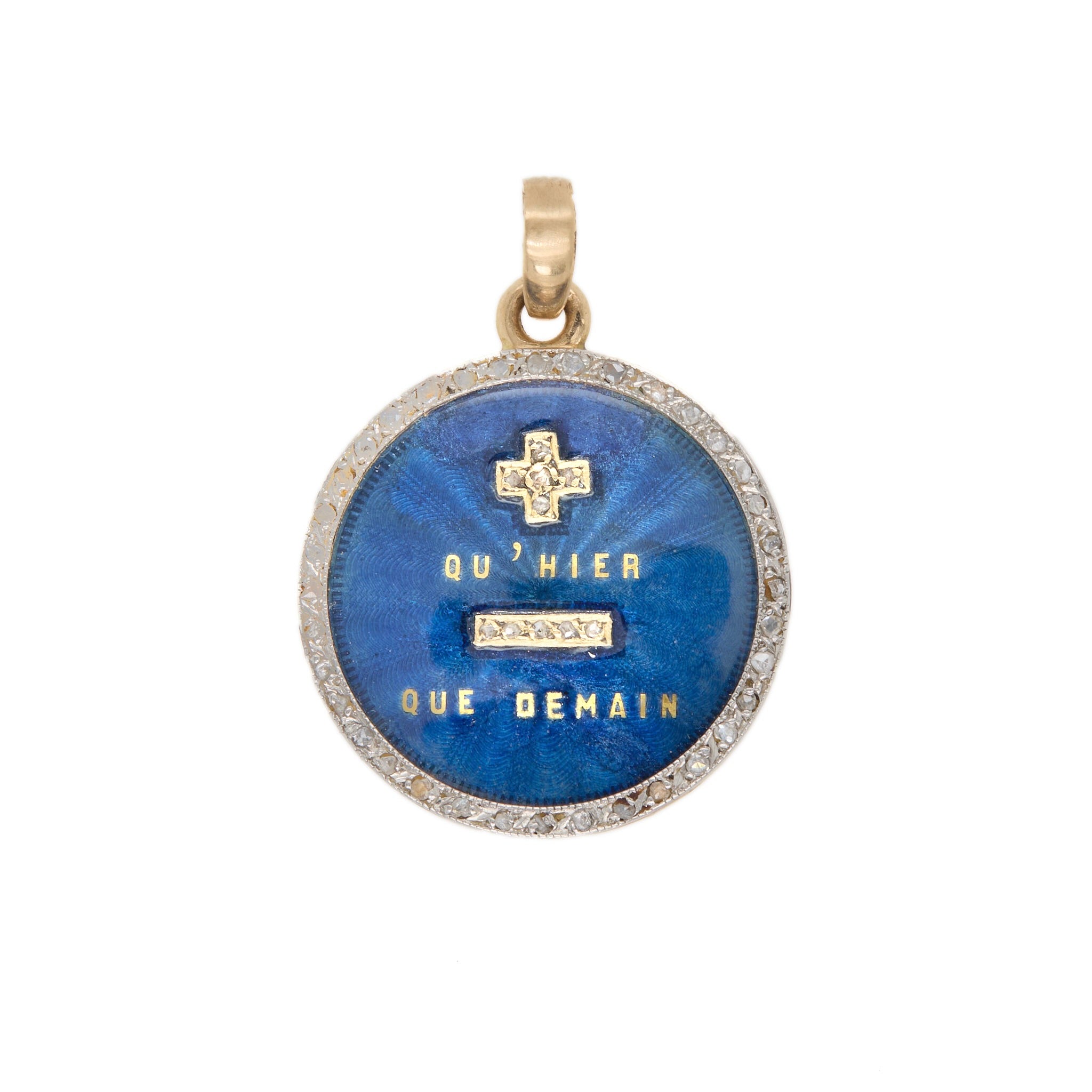 French Today Tomorrow Pendant-Charlotte Sayers Antique Jewellery