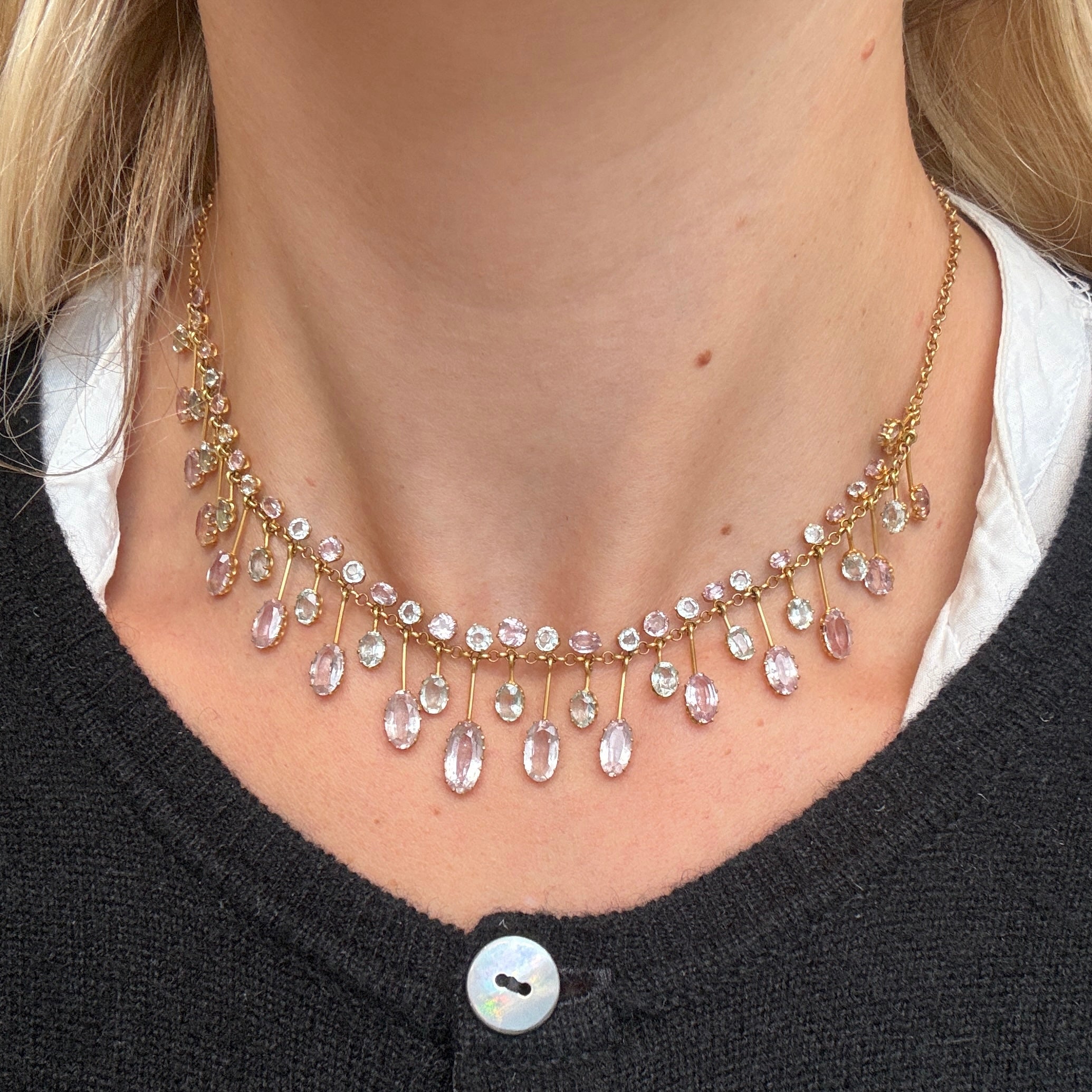 Fringe Necklace-Charlotte Sayers Antique Jewellery