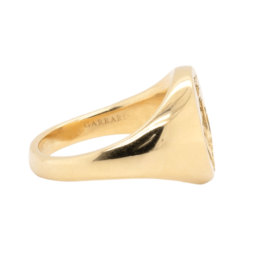 Garrad 18ct Gold Dragon Signet Ring-Charlotte Sayers Antique Jewellery
