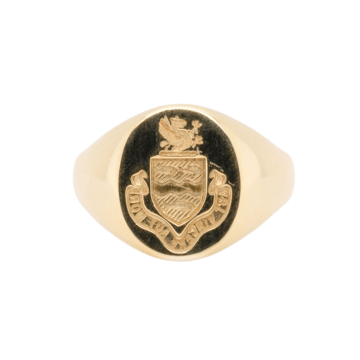 Garrad 18ct Gold Dragon Signet Ring-Charlotte Sayers Antique Jewellery
