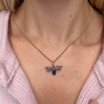 Gem Set Fly Pendant-Charlotte Sayers Antique Jewellery