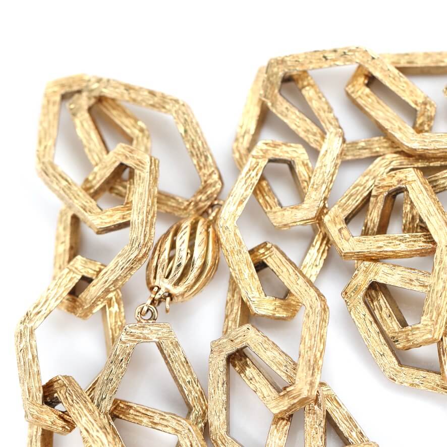 Geometric Gold Chain-Charlotte Sayers Antique Jewellery