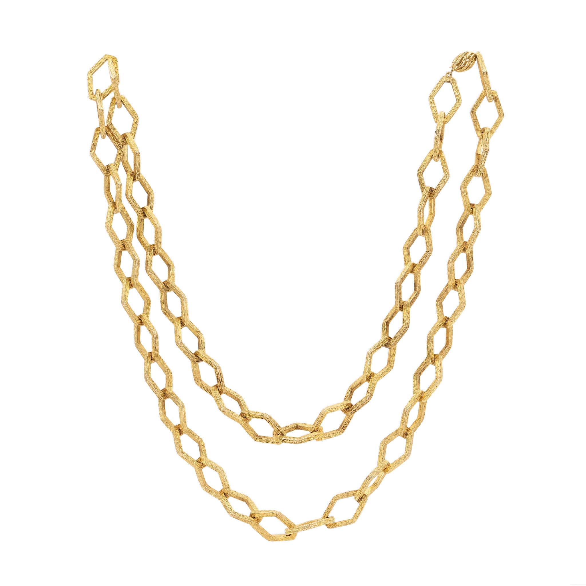 Geometric Gold Chain-Charlotte Sayers Antique Jewellery