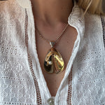 Georg Jensen Gold and Pearl Pendant-Charlotte Sayers Antique Jewellery