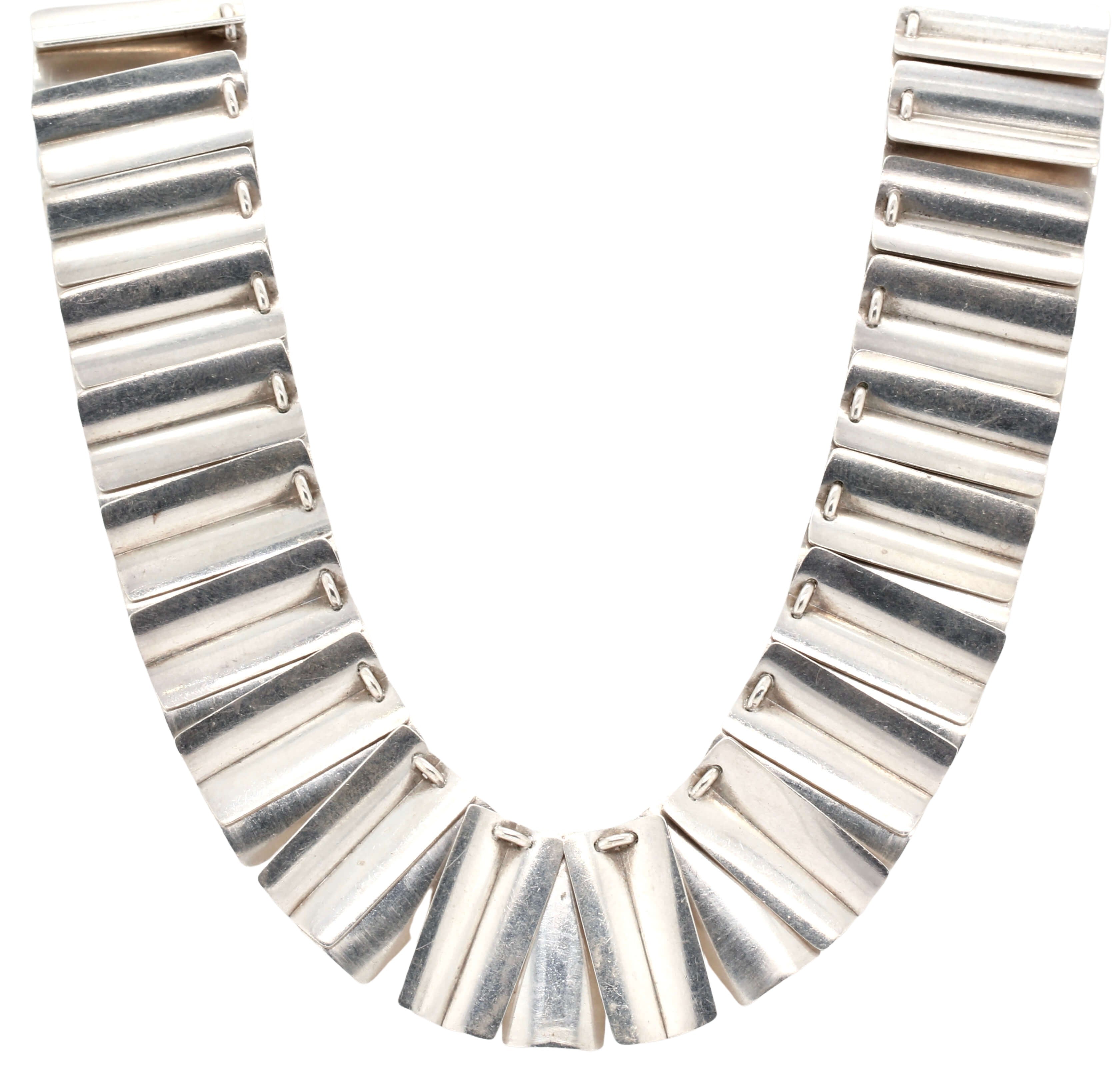 Georg Jensen Silver Collar-Charlotte Sayers Antique Jewellery