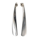 Georg Jensen Silver Earrings-Charlotte Sayers Antique Jewellery