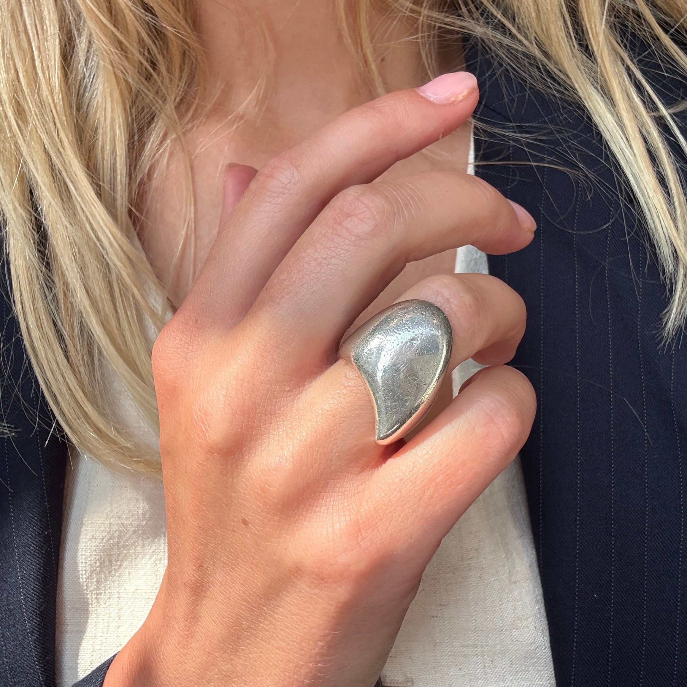 Georg Jensen Silver Ring-Charlotte Sayers Antique Jewellery